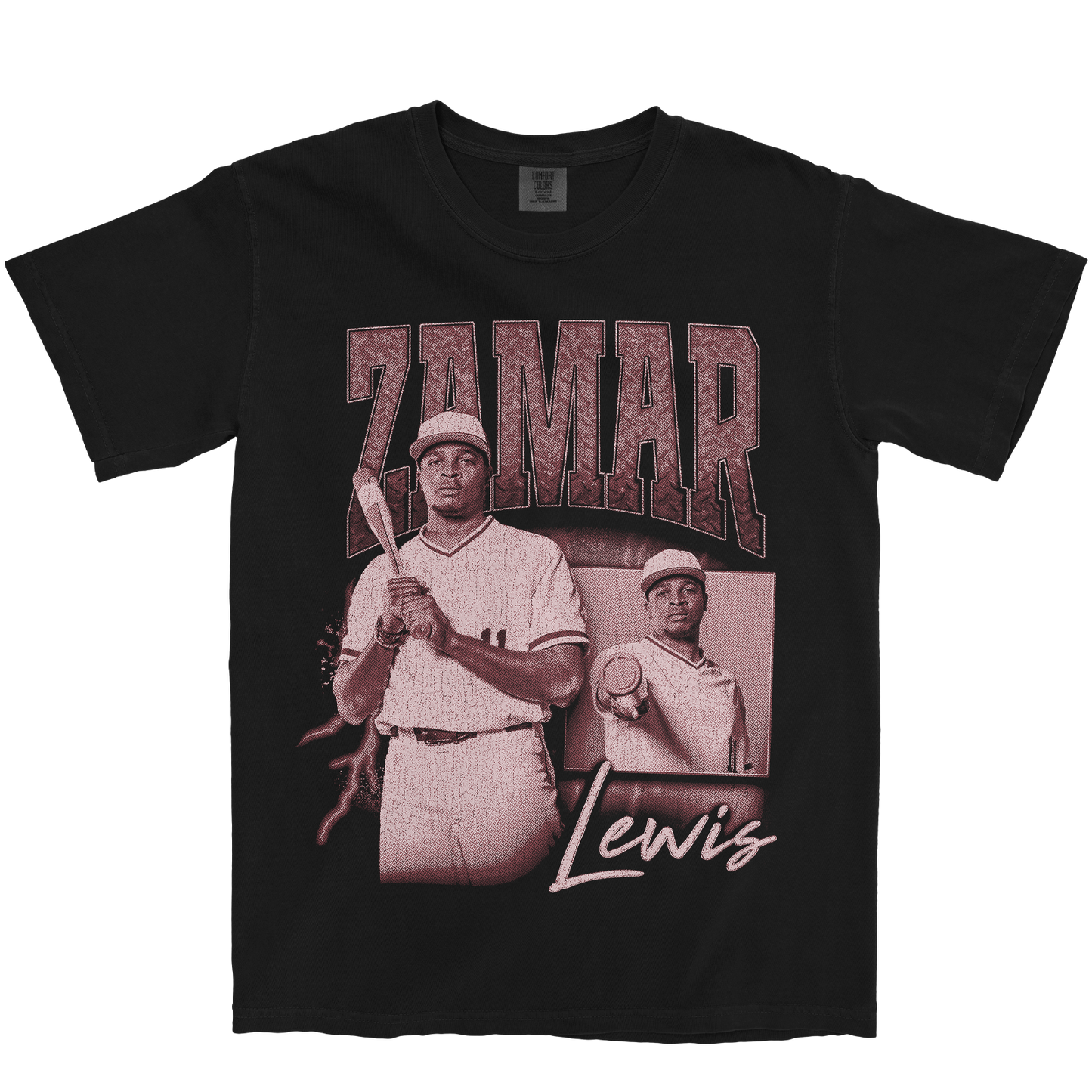 ZAMAR LEWIS GRAPHIC BLACK TEE