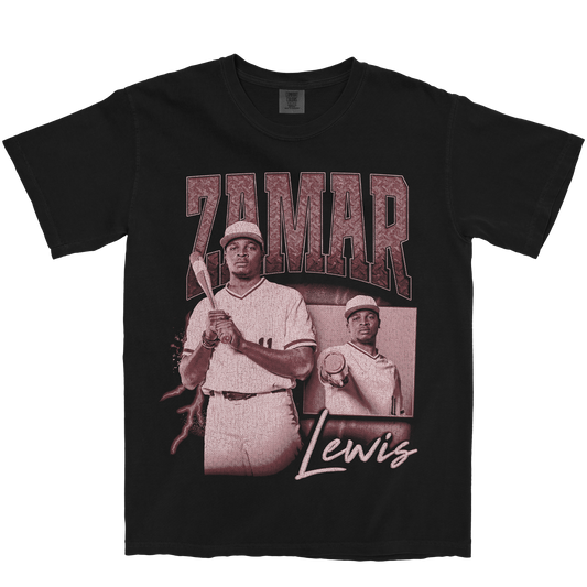 ZAMAR LEWIS GRAPHIC BLACK TEE