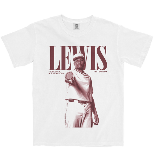 ZAMAR LEWIS VINTAGE WHITE TEE