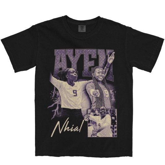 AYEN NHIAL GRAPHIC BLACK TEE