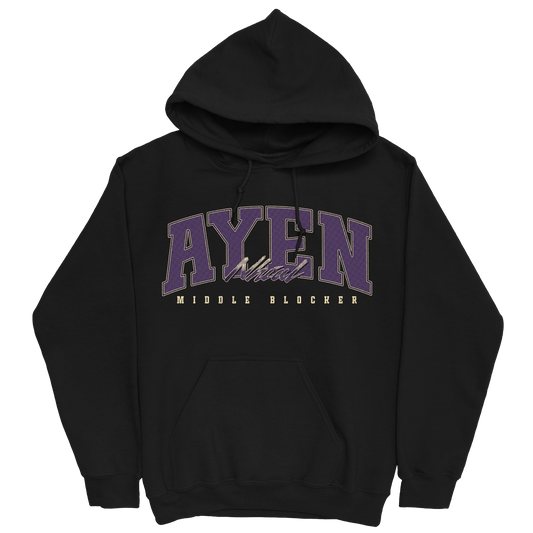 AYEN NHIAL RETRO BLACK HOODIE