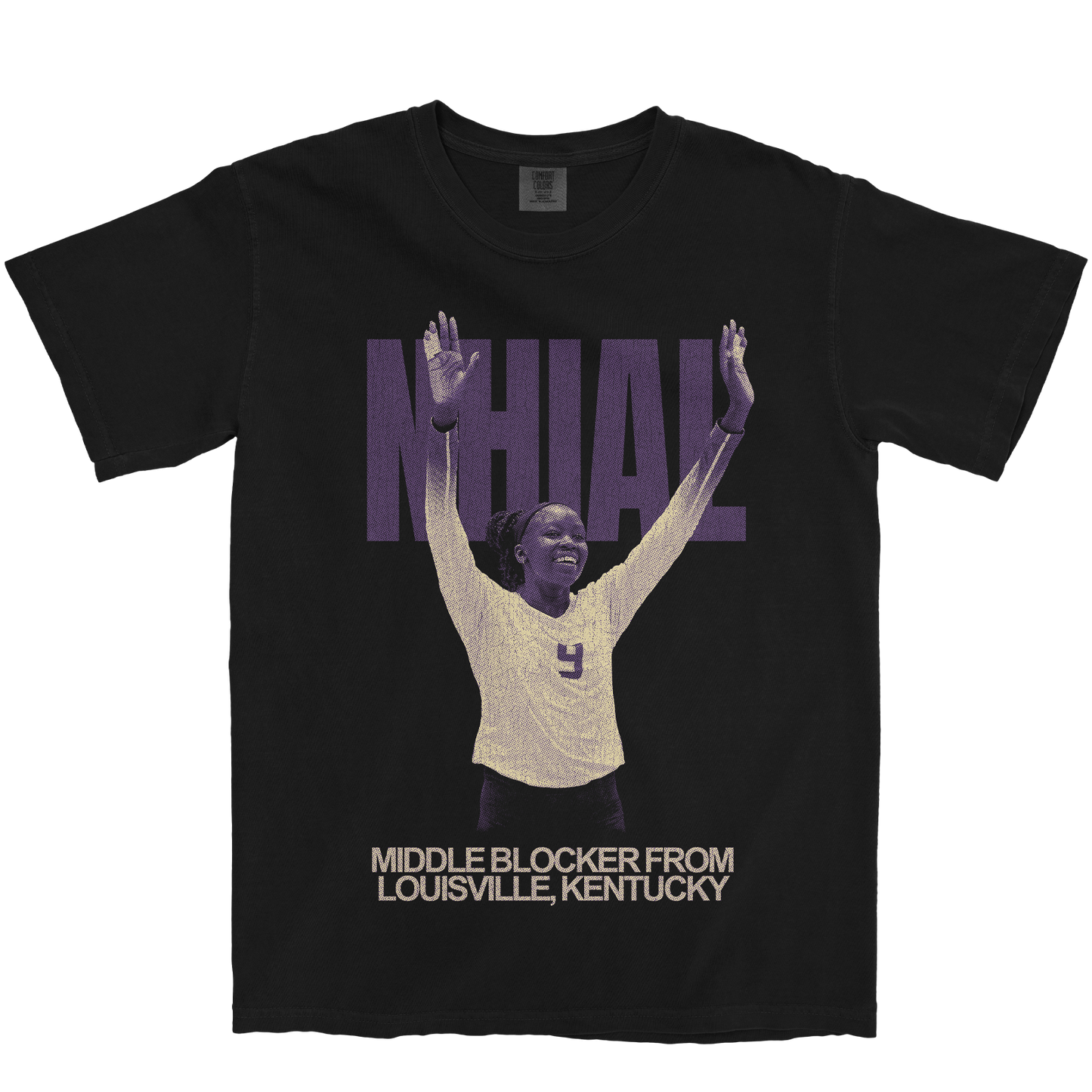 AYEN NHIAL VINTAGE BLACK TEE