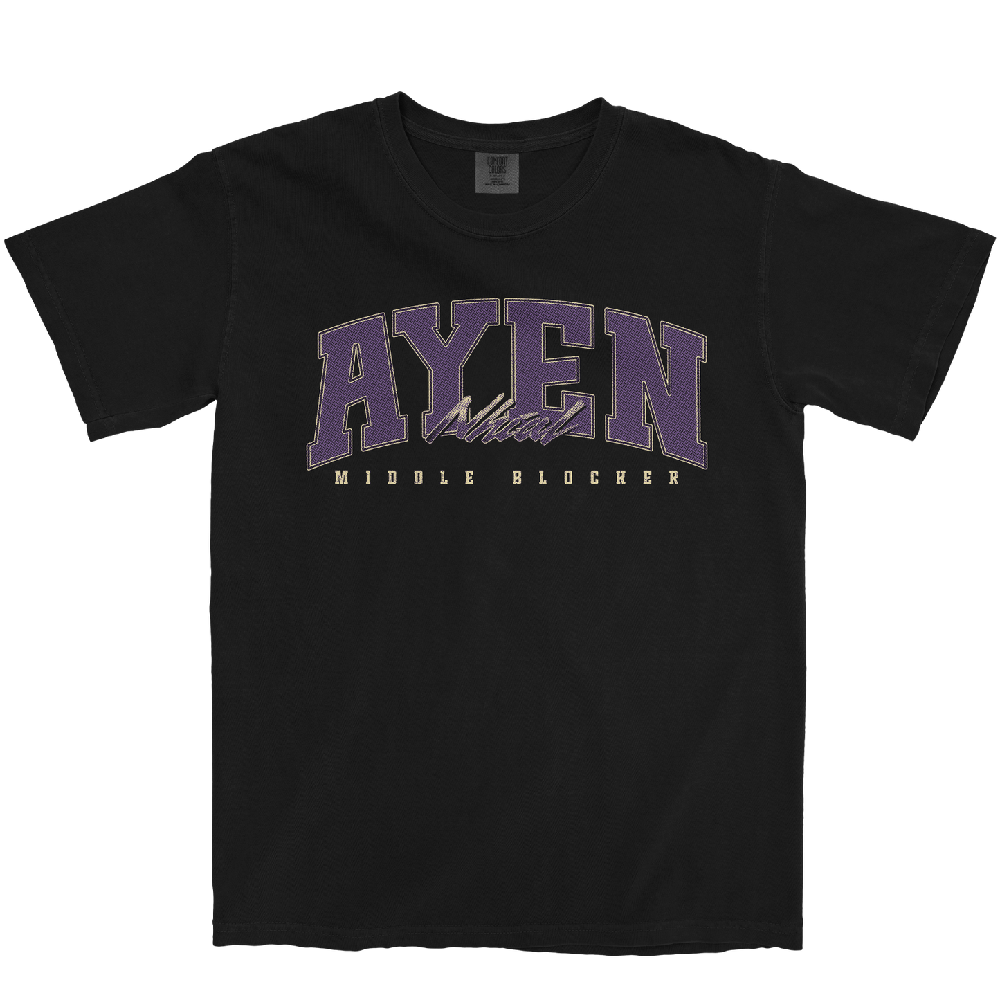 AYEN NHIAL RETRO BLACK TEE