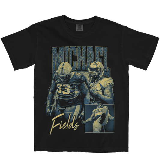 MICHAEL FIELDS GRAPHIC BLACK TEE