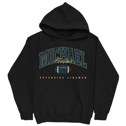 MICHAEL FIELDS RETRO BLACK HOODIE