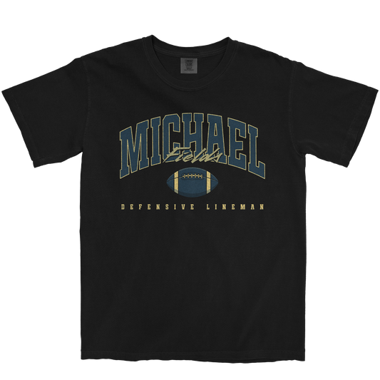 MICHAEL FIELDS RETRO BLACK TEE