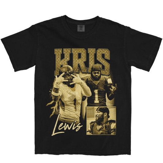 KRIS LEWIS GRAPHIC BLACK TEE