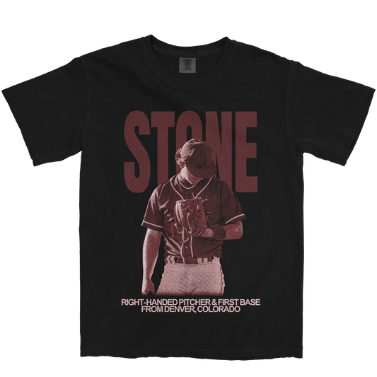 JERRY STONE VINTAGE BLACK TEE