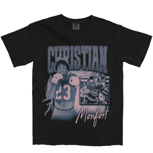 CHRISTIAN MONFORT GRAPHIC BLACK TEE