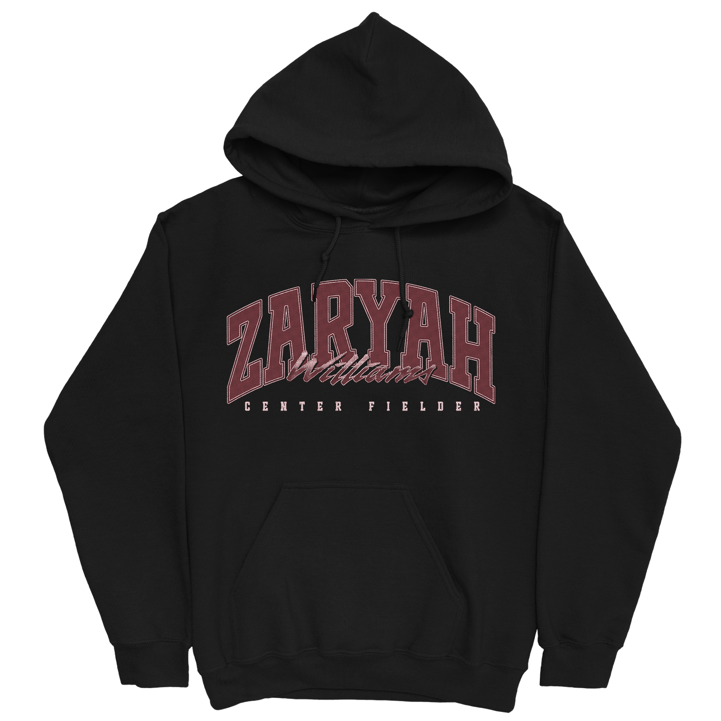 ZARYAH WILLIAMS RETRO BLACK HOODIE