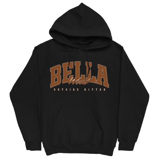 BELLA WOOD RETRO BLACK HOODIE
