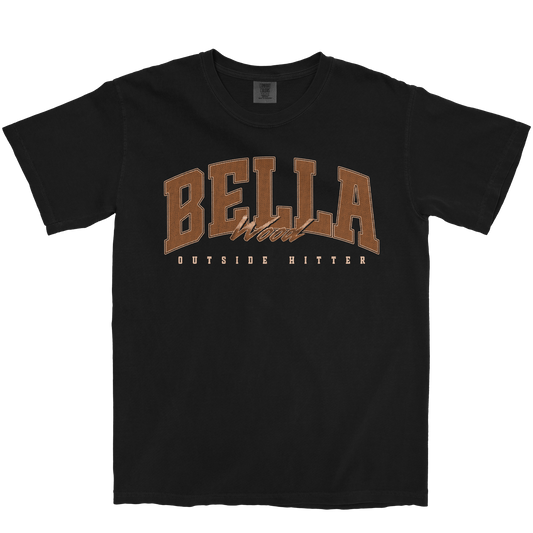 BELLA WOOD RETRO BLACK TEE