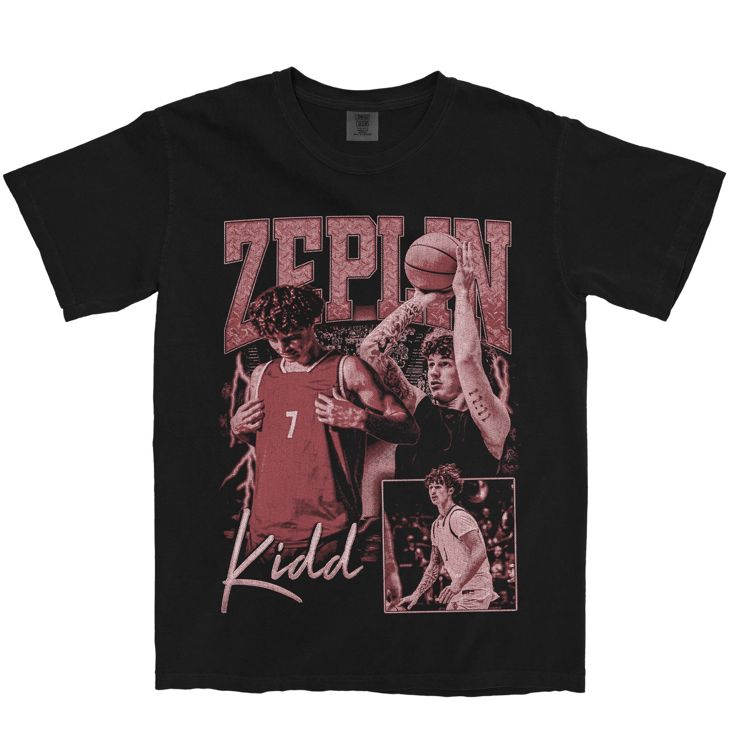 ZEPLIN KIDD GRAPHIC BLACK TEE