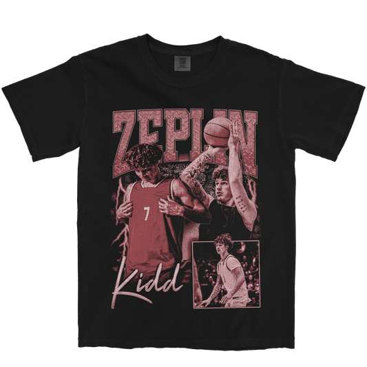 ZEPLIN KIDD GRAPHIC BLACK TEE