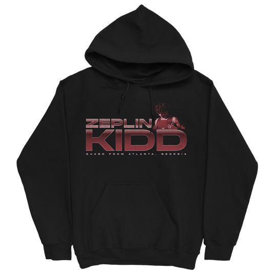 ZEPLIN KIDD RETRO BLACK HOODIE
