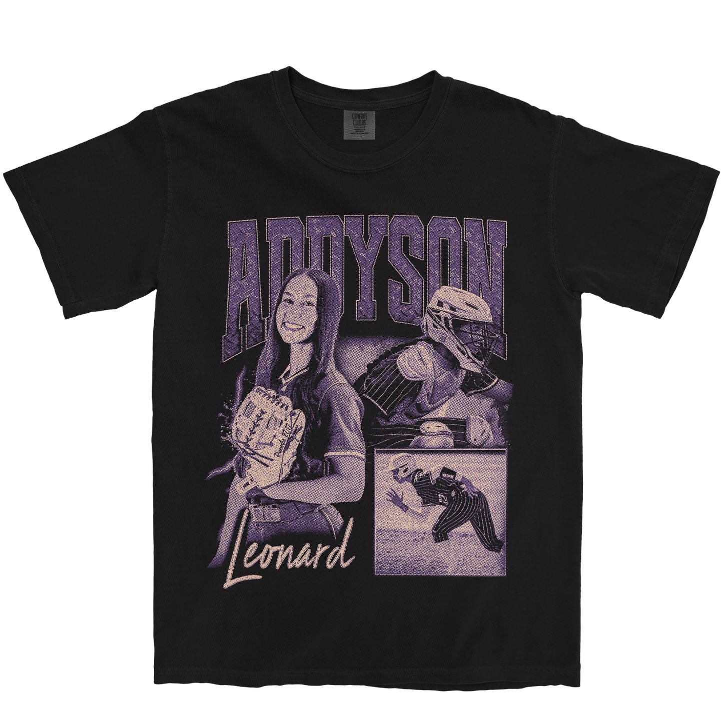 ADDYSON LEONARD GRAPHIC BLACK TEE