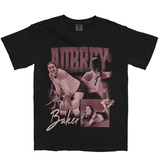 AUBREY BAKER GRAPHIC BLACK TEE