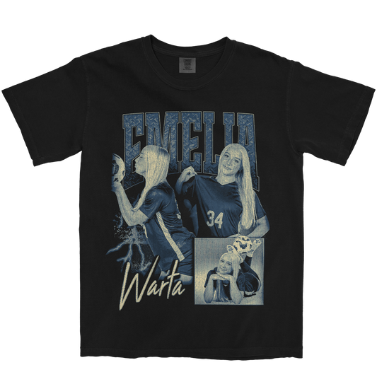 EMELIA WARTA GRAPHIC BLACK TEE