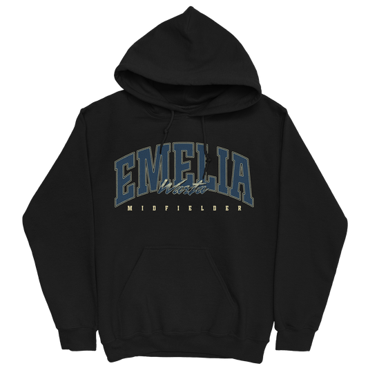 EMELIA WARTA RETRO BLACK HOODIE