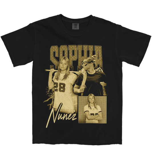 SOPHIA NUNEZ GRAPHIC BLACK TEE
