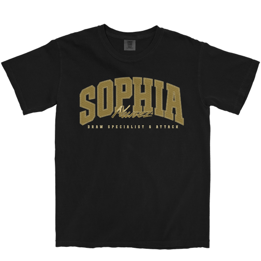 SOPHIA NUNEZ RETRO BLACK TEE