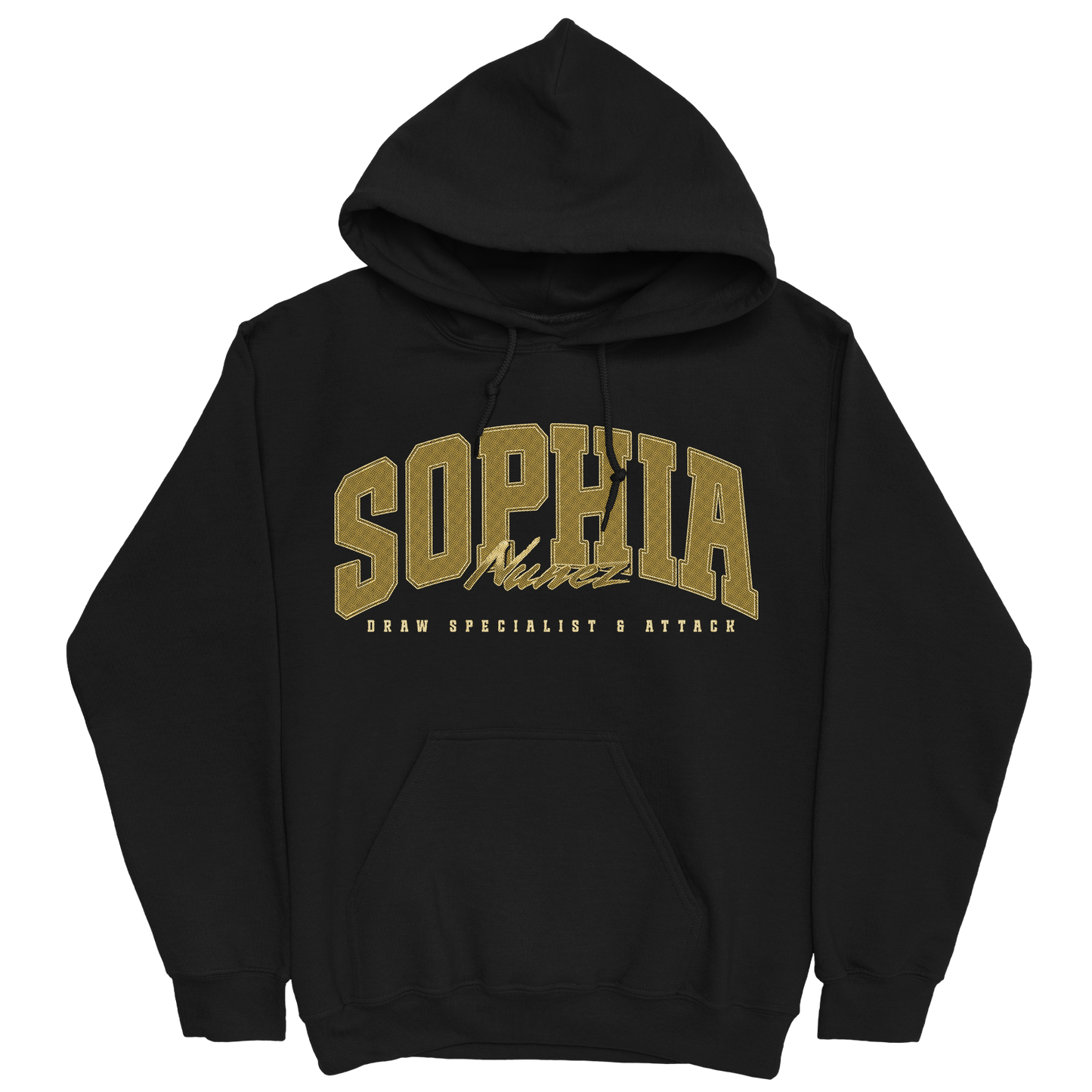 SOPHIA NUNEZ RETRO BLACK HOODIE
