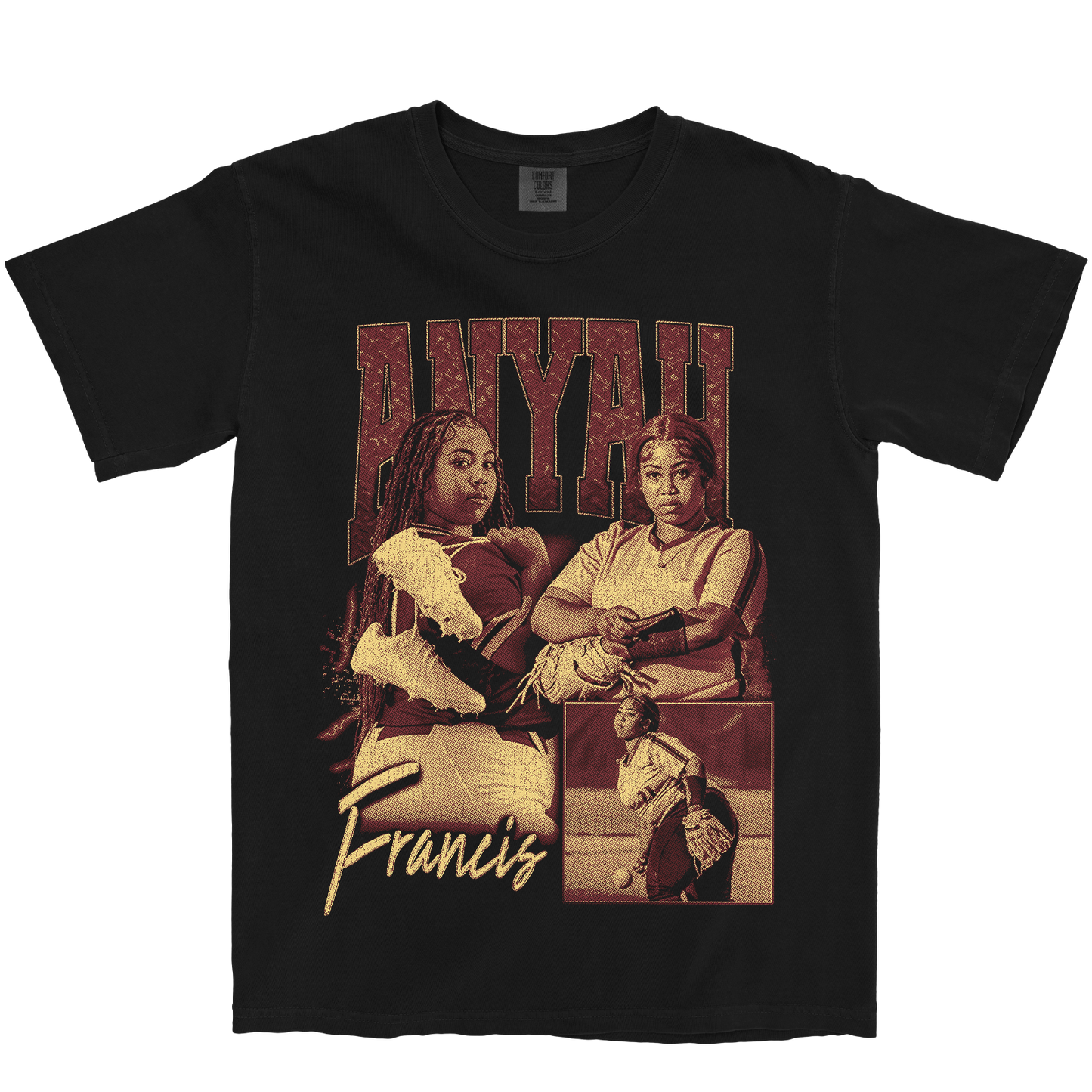 ANYAH FRANCIS GRAPHIC BLACK TEE