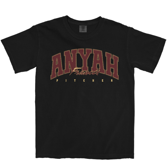 ANYAH FRANCIS RETRO BLACK TEE