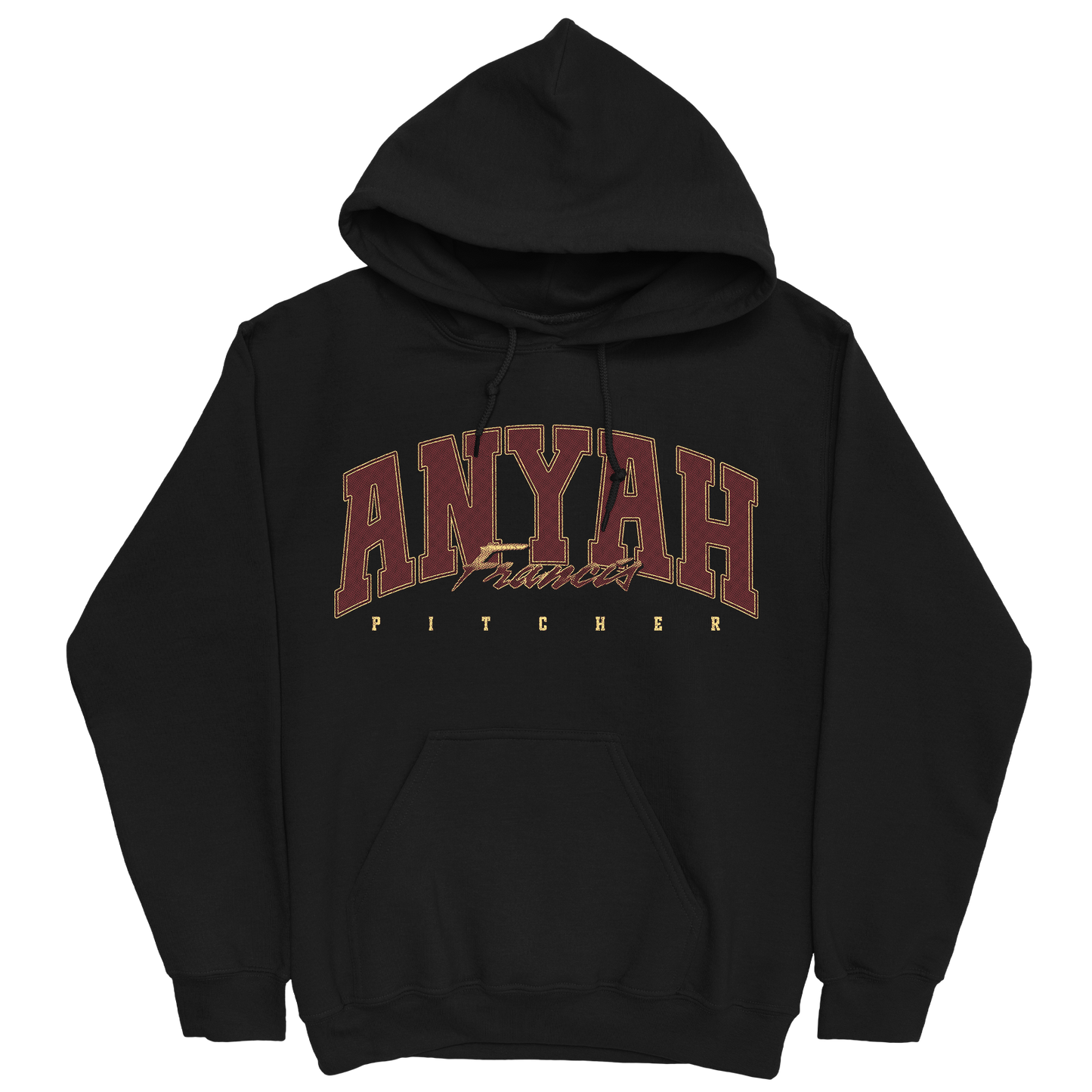 ANYAH FRANCIS RETRO BLACK HOODIE