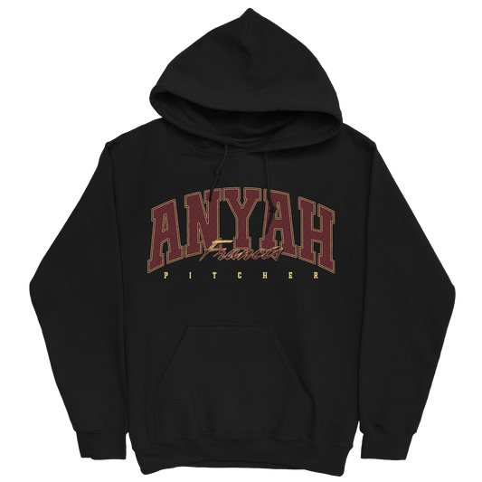 ANYAH FRANCIS RETRO BLACK HOODIE
