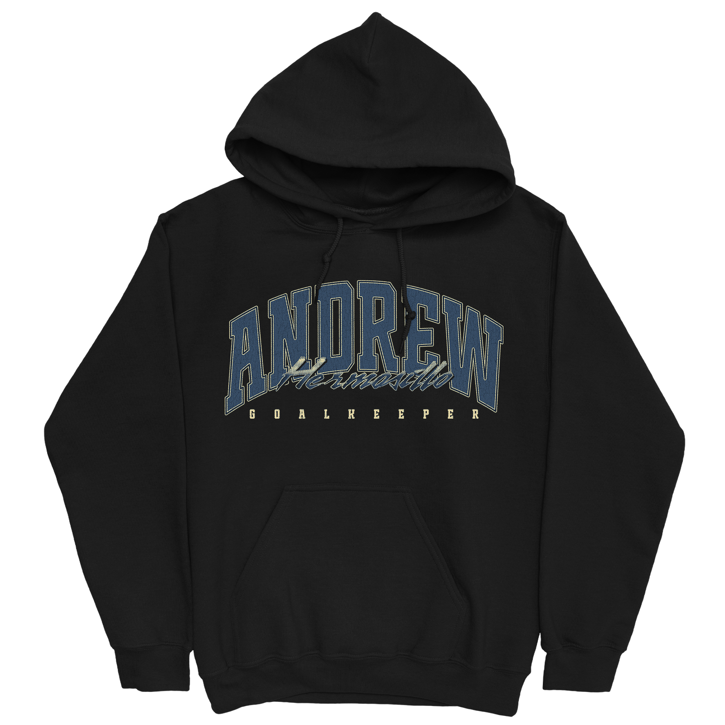ANDREW HERMOSILLO RETRO BLACK HOODIE