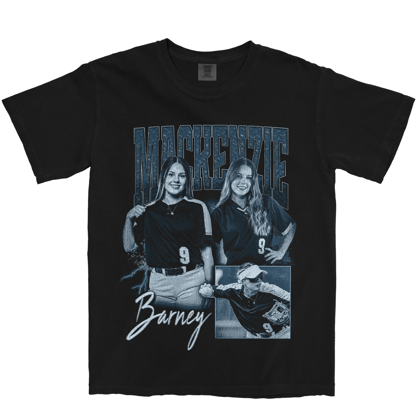 MACKENZIE BARNEY GRAPHIC BLACK TEE