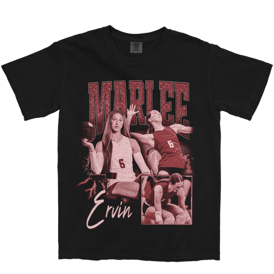 MARLEE ERVIN GRAPHIC BLACK TEE