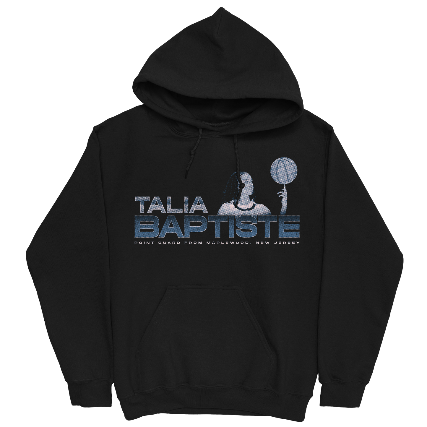 TALIA BAPTISTE RETRO BLACK HOODIE