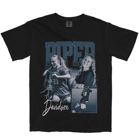 PIPER DAVIDSON GRAPHIC BLACK TEE