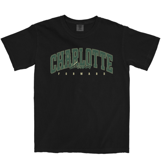CHARLOTTE LEWIS RETRO BLACK TEE
