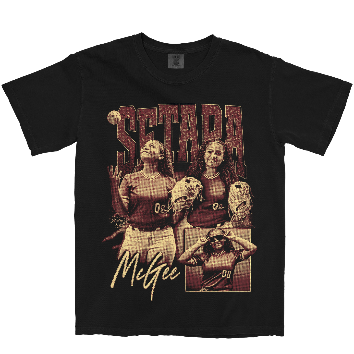 SETARA MCGEE GRAPHIC BLACK TEE