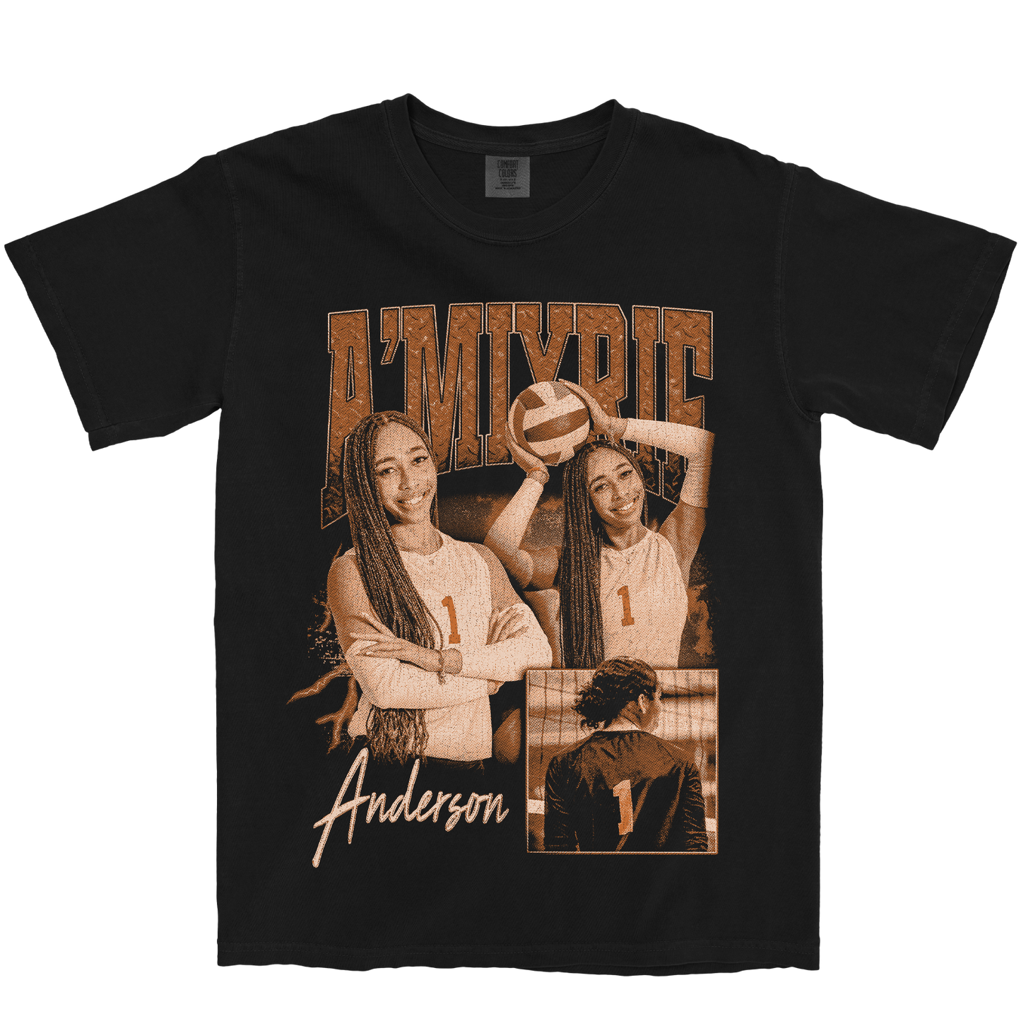 A'MIYRIE ANDERSON GRAPHIC BLACK TEE