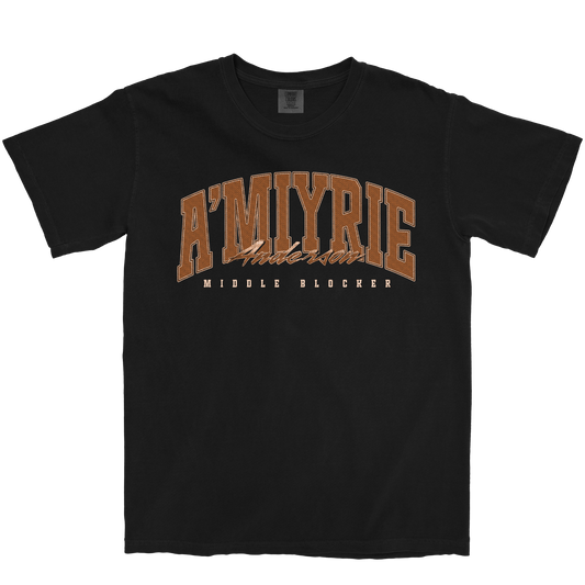 A'MIYRIE ANDERSON RETRO BLACK TEE