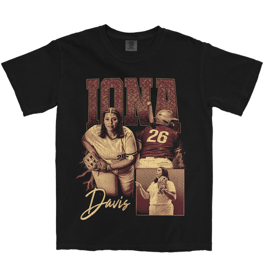 IONA DAVIS GRAPHIC BLACK TEE