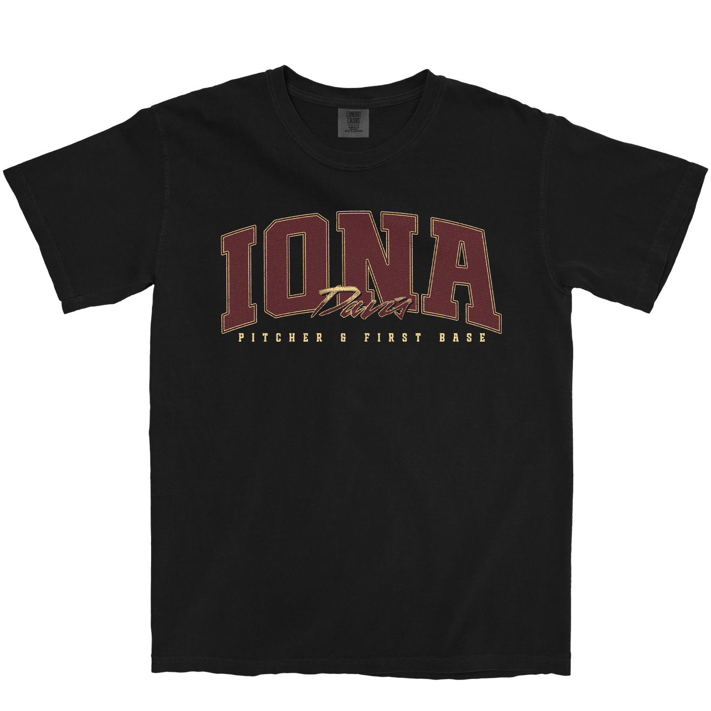 IONA DAVIS RETRO BLACK TEE