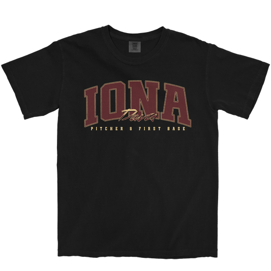 IONA DAVIS RETRO BLACK TEE