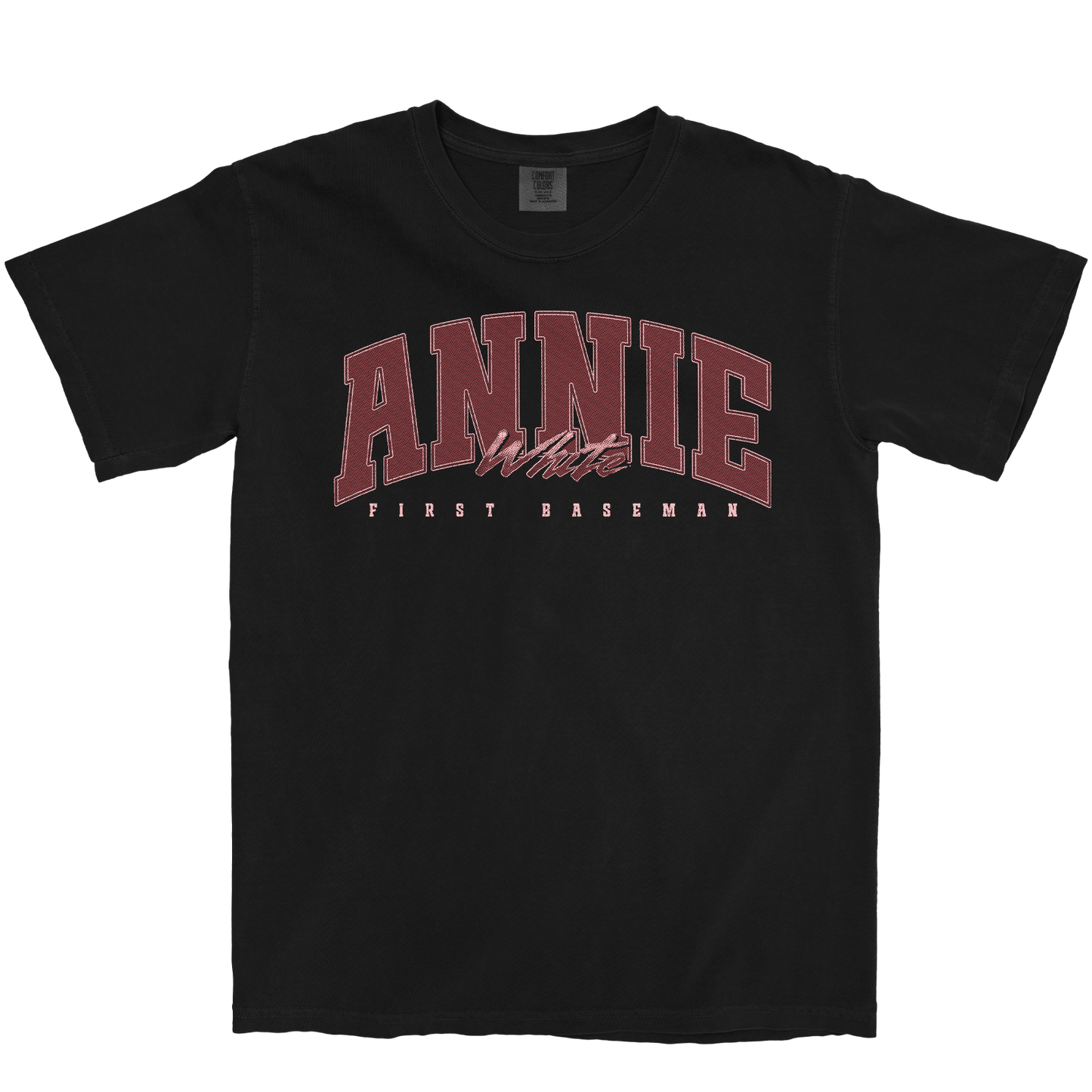 ANNIE WHITE RETRO BLACK TEE