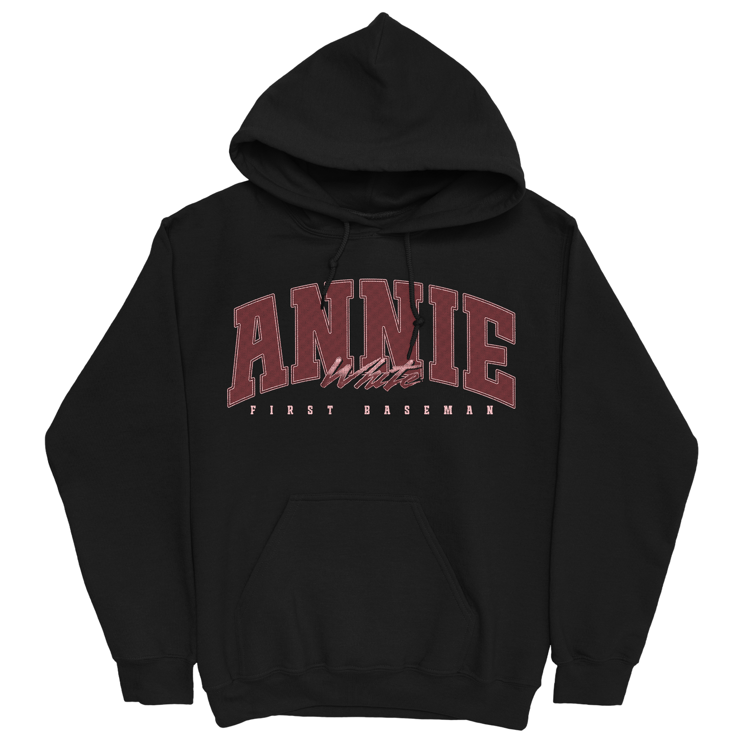 ANNIE WHITE RETRO BLACK HOODIE