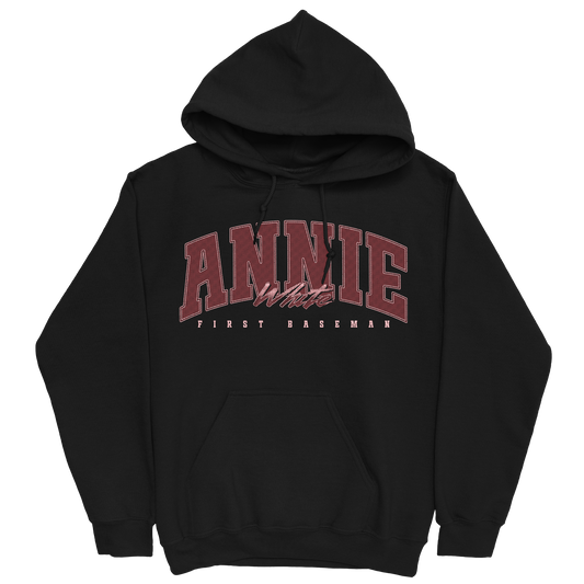 ANNIE WHITE RETRO BLACK HOODIE