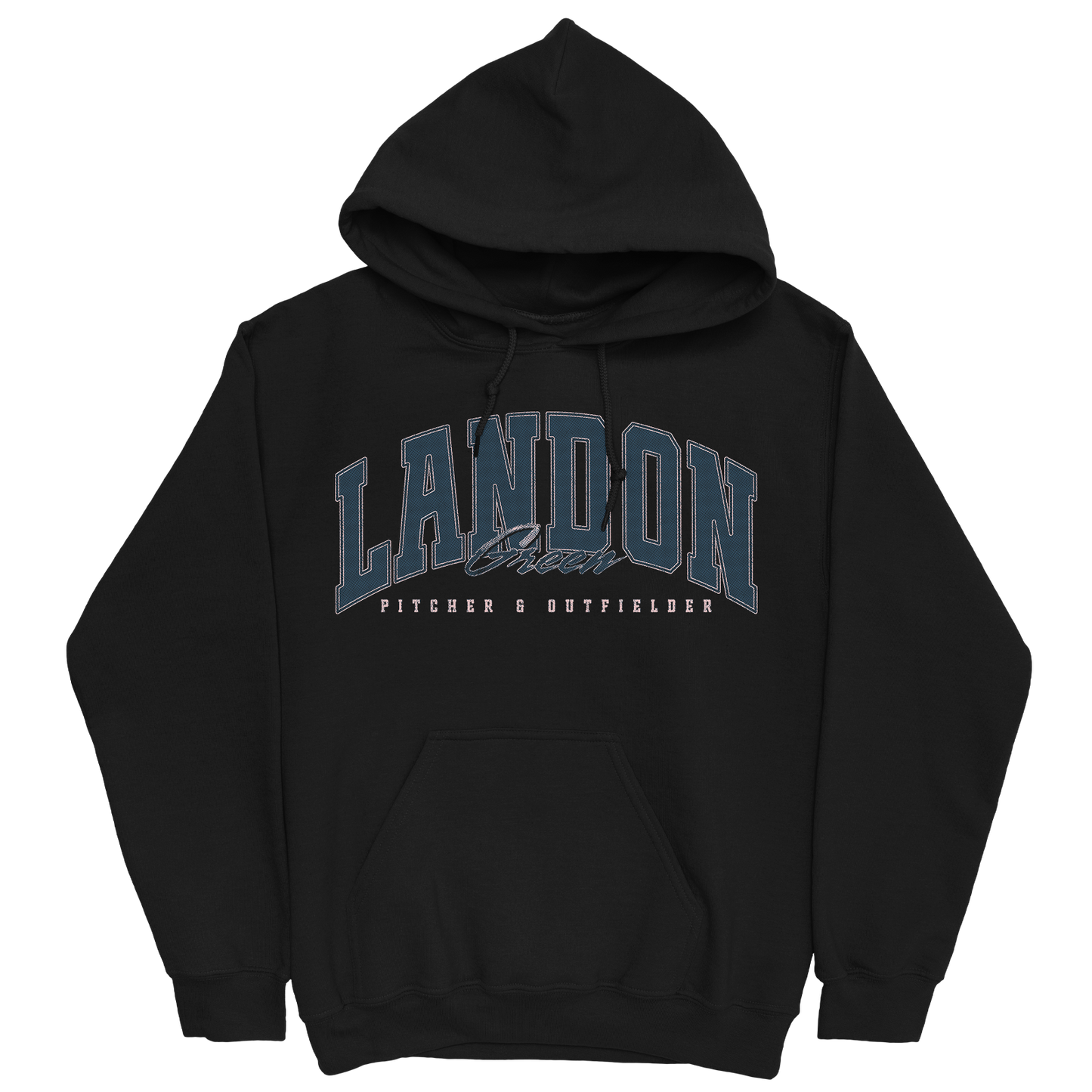 LANDON GREEN RETRO BLACK HOODIE