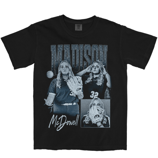 MADISON MCDOWELL GRAPHIC BLACK TEE
