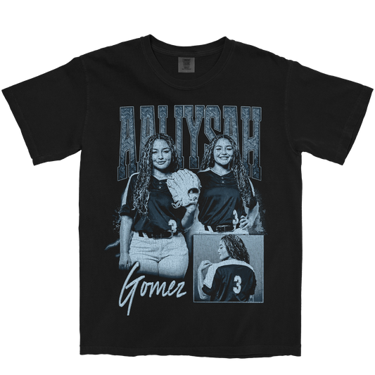 AALIYSAH GOMEZ GRAPHIC BLACK TEE