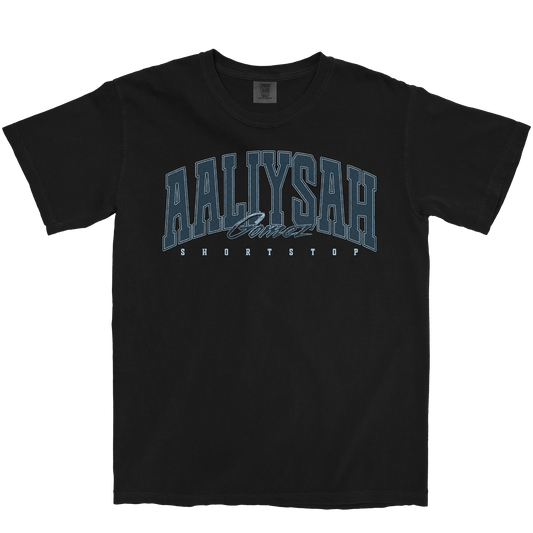 AALIYSAH GOMEZ RETRO BLACK TEE