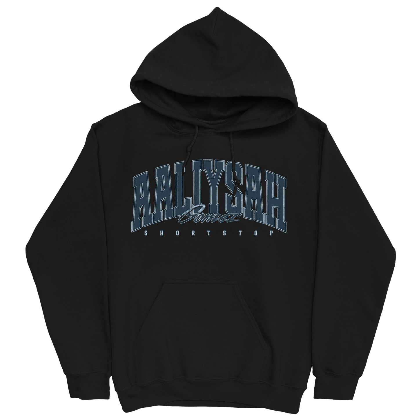 AALIYSAH GOMEZ RETRO BLACK HOODIE